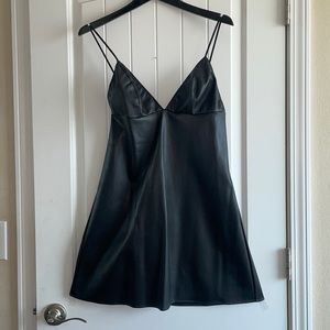 Brand new Victoria’s Secret black Pleather dress sz. Med